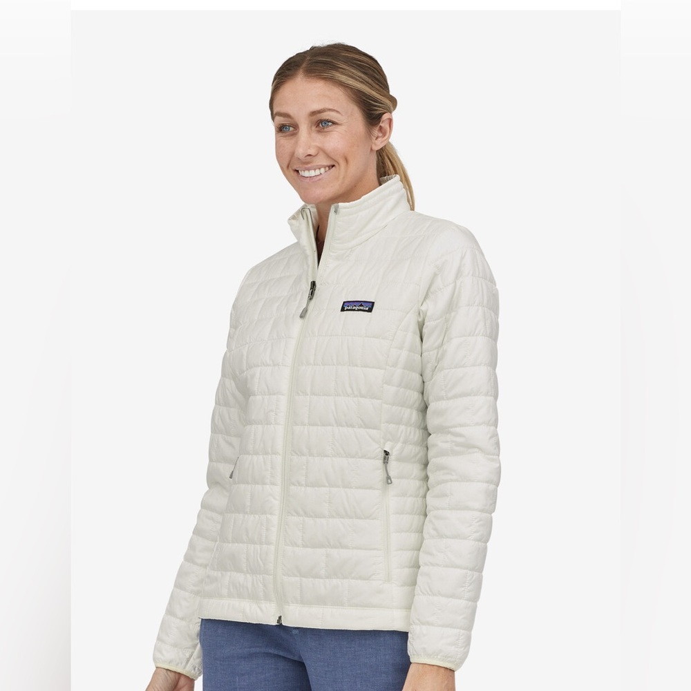 White Patagonia Nano Puff Jacket